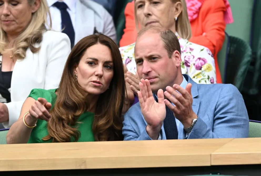 Le Prince William, Duc de Cambridge et Catherine, Duchesse de Cambridge au All England Lawn Tennis and Croquet Club le 10 juillet 2021 | Source : Getty Images