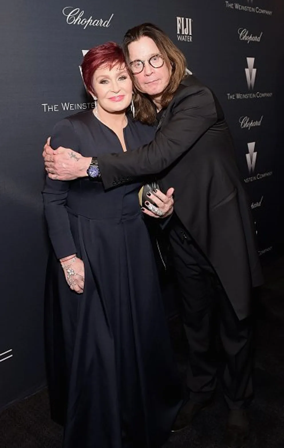 Sharon Osbourne and Ozzy Osbourne at The Weinstein Company's Academy Awards Nominees Dinner in partnership with Chopard, DeLeon Tequila, FIJI Water and MAC Cosmetics on February 21, 2015 in Los Angeles, California | Photo: Getty Images