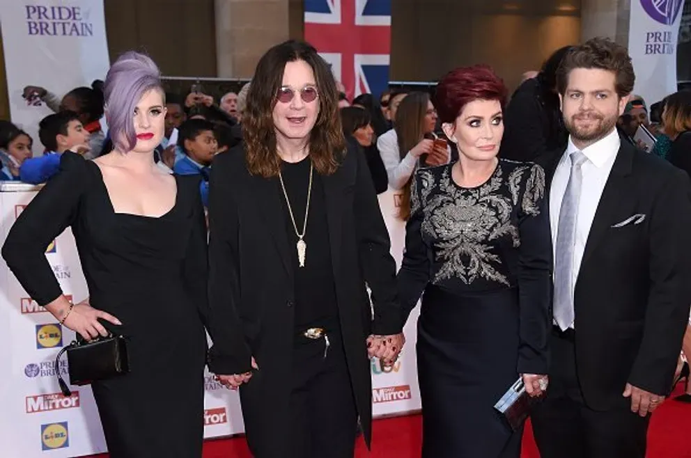 Kelly Osbourne, Ozzy Osbourne, Sharon Osbourne and Jack Osbourne at The Grosvenor House Hotel on September 28, 2015 in London, England | Photo: Getty Images
