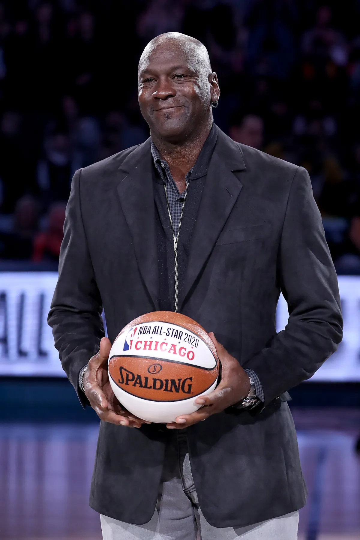 Michael Jordan takes part in a ceremony honoring the 2020 NBA All-Star game on Feb. 17, 2019 | Photo: Getty Images
