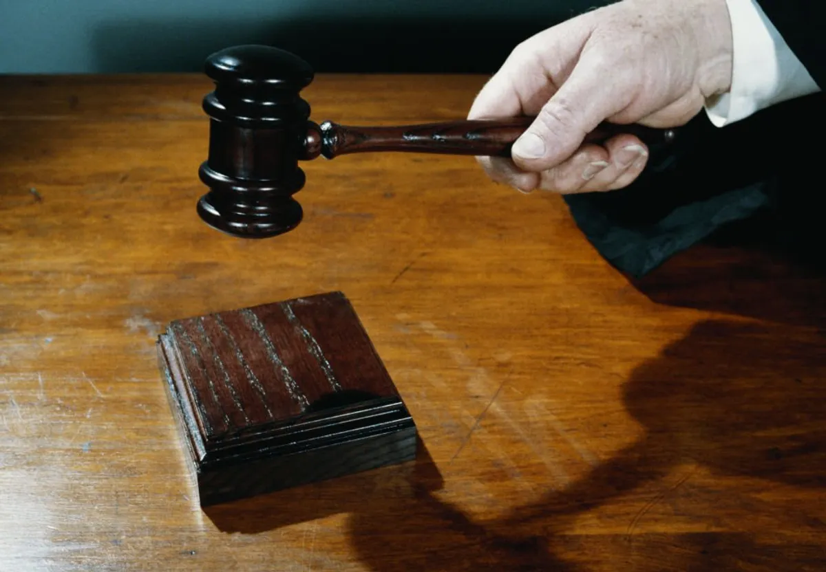 Close-up of judge holding gavel on January 01, 1977 | Photo: Getty Images