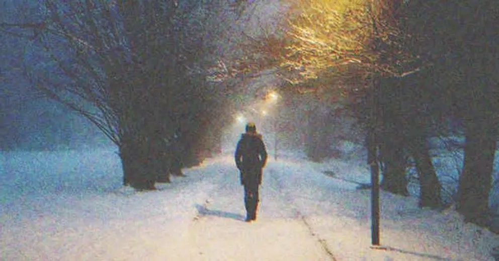 Vivienne marchait dans les rues enneigées en revenant de la maison de Zach quand une femme l'a interpellée. | Source : Shutterstock