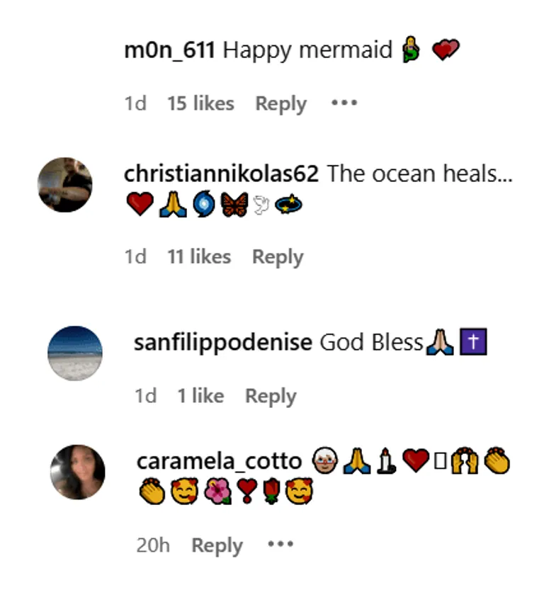 Commentaires de particuliers sur un post Instagram du Mouvement de la bonne nouvelle. │Source : Instagram.com/goodnews_movement