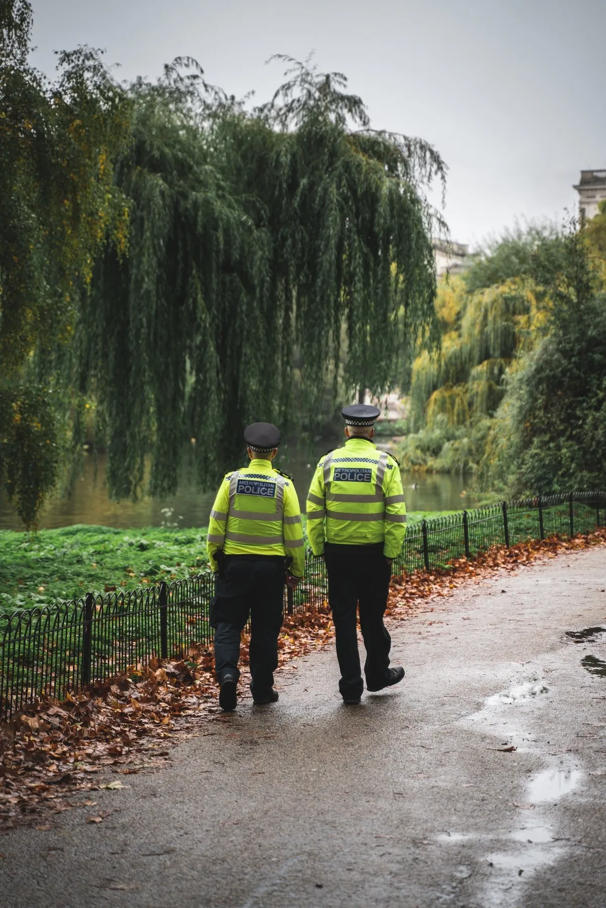 Photo of two policemen walking down the road | Photo: Pexels