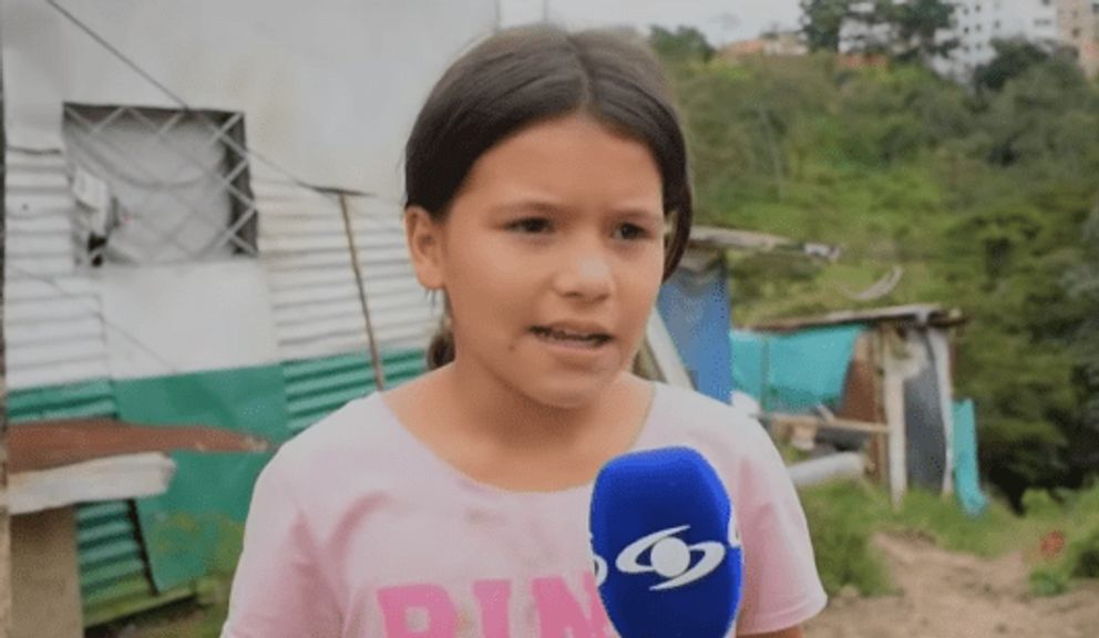 Nieta de Alfredo Suárez. | Foto: youtube.com/Noticias Caracol