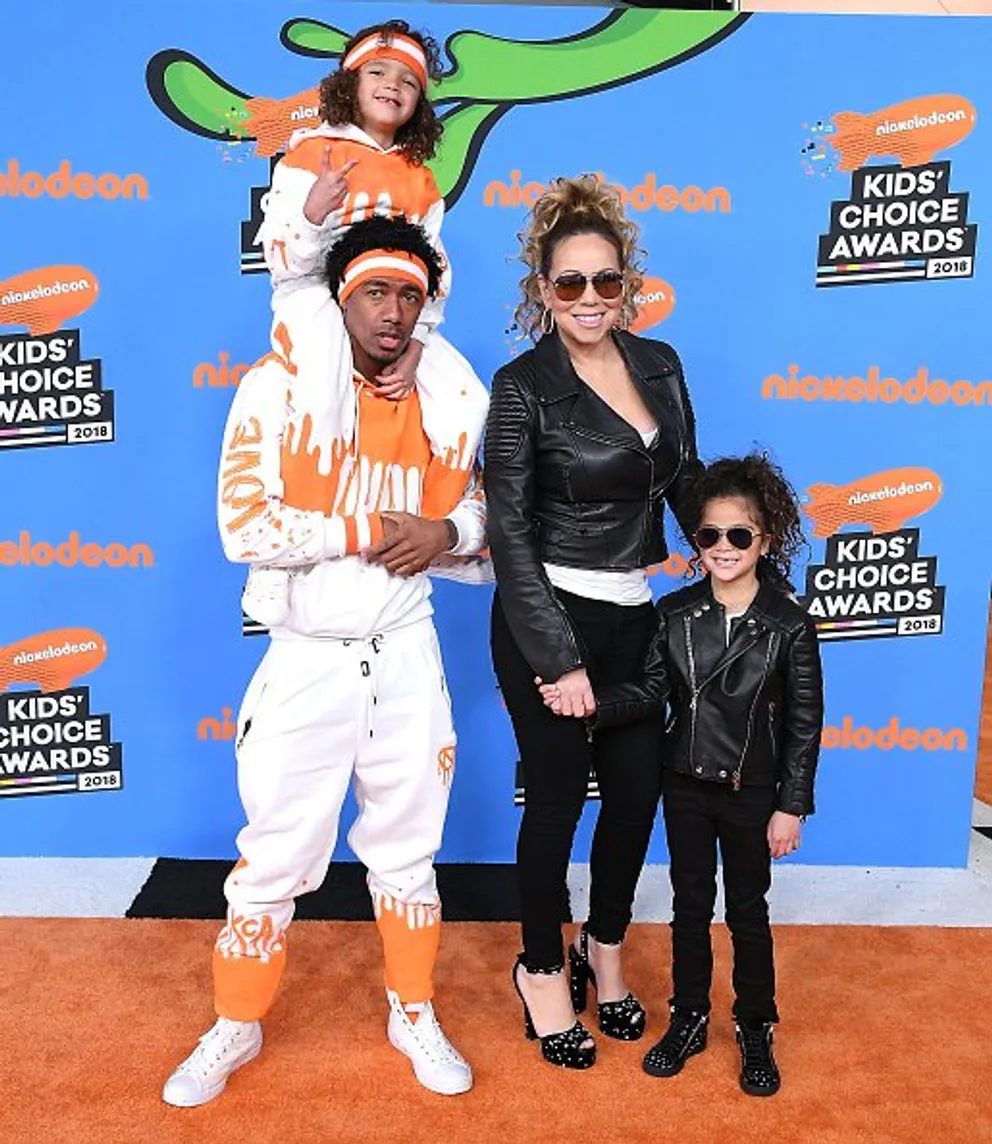 Nick Cannon and Mariah Carey with Moroccan Cannon and Monroe Cannon at The Forum on March 24, 2018 in Inglewood, California. | Photo: Getty Images