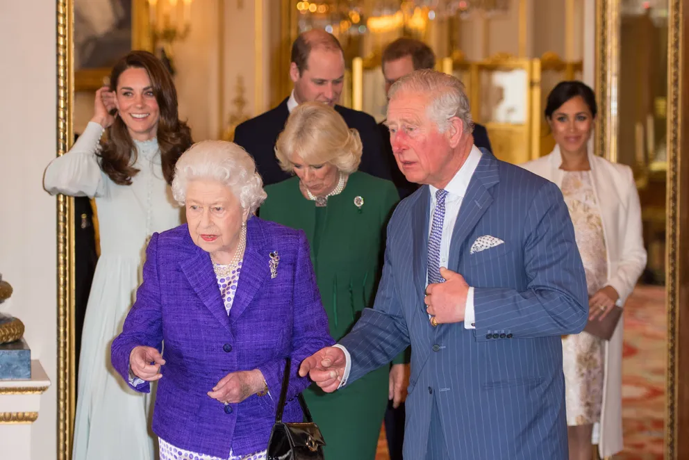Miembros de la familia real en una recepción en el Palacio de Buckingham en Londres, el 5 de marzo de 2019. | Foto: Getty Images