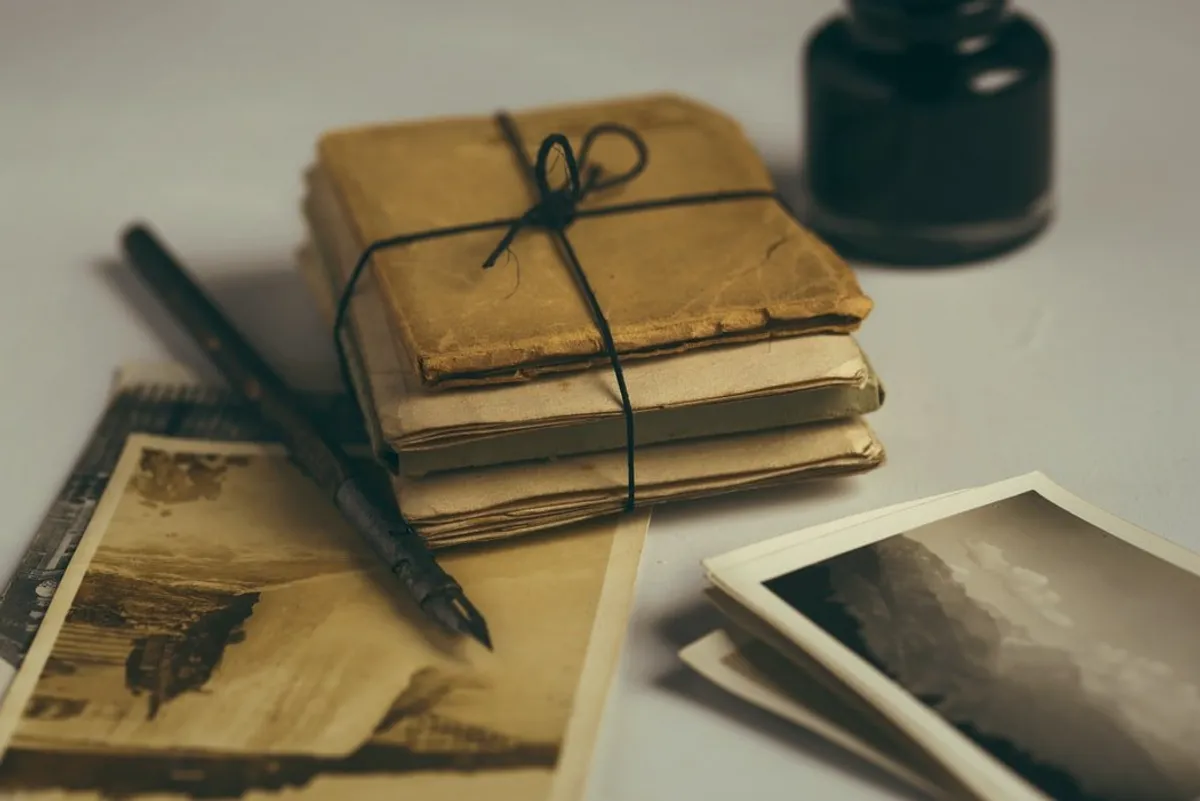 Vieilles lettres et photos provenant d'un vieux coffre | Source : Unsplash