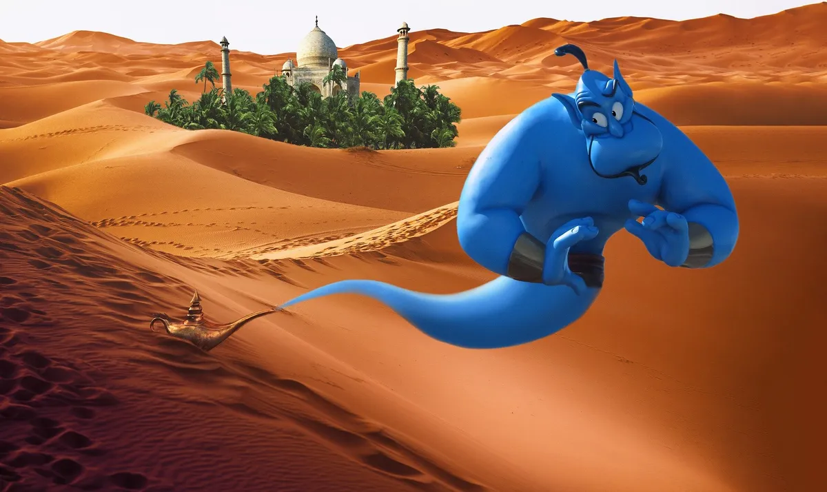 An illustration of a genie that grants wishes. | Photo: Pixabay.