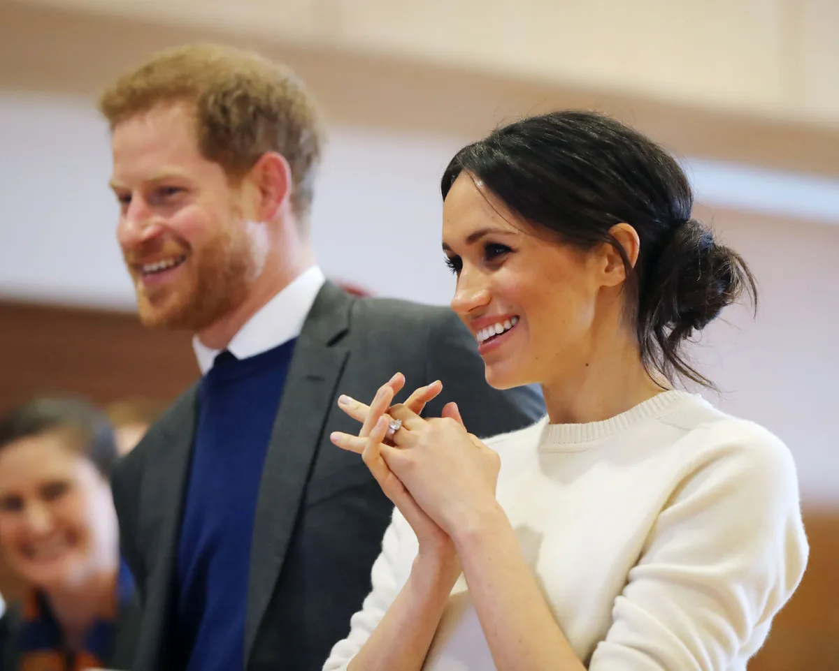 Prince Harry and Meghan Markle during a visit to Catalyst Inc science park in Belfast on March 23, 2018 in Belfast, Nothern Ireland | Photo: Getty Images