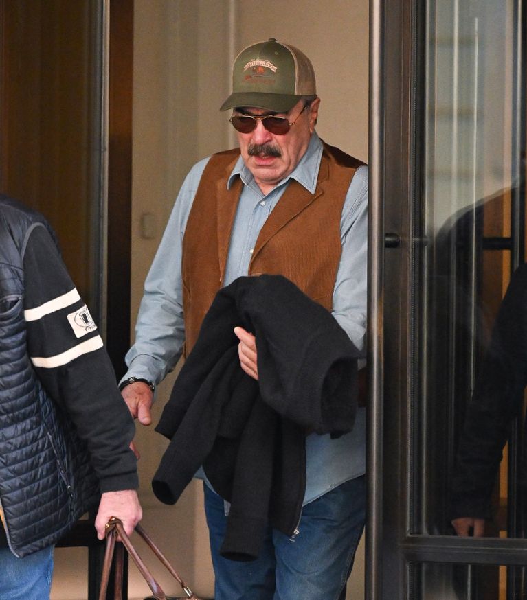 Tom Selleck is seen on the Upper East Side on October 15, 2022 in New York City.