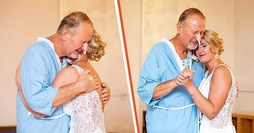 Steve y Janae comparten un emotivo abrazo [Izquierda]; Janae baila con su padre mientras descansa su cabeza en su hombro. [Derecha] | Foto: Facebook.com/janae.r.price