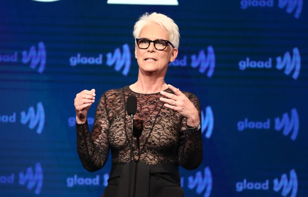 Jamie Lee Curtis speaks on stage at the 30th annual GLAAD Media Awards Los Angeles at The Beverly Hilton Hotel on March 28, 2019 |  Source: Getty Images