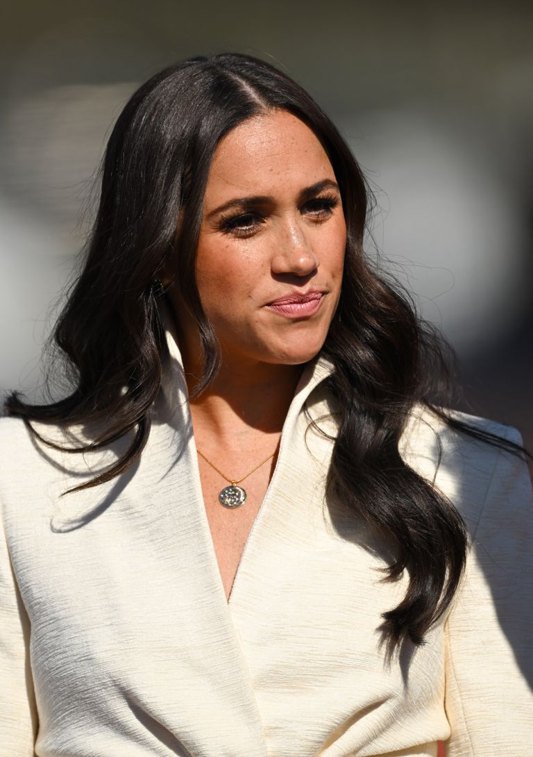Meghan, Duchess of Sussex attends the athletics event during the Invictus Games at Zuiderpark on April 17, 2022, in The Hague, Netherlands.
