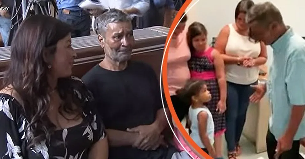 Jose Lopez retrouvant ses filles après deux décennies | Photo : youtube.com/Inside Edition