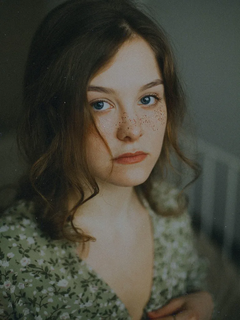 Una joven con rostro serio. | Foto: Pexels