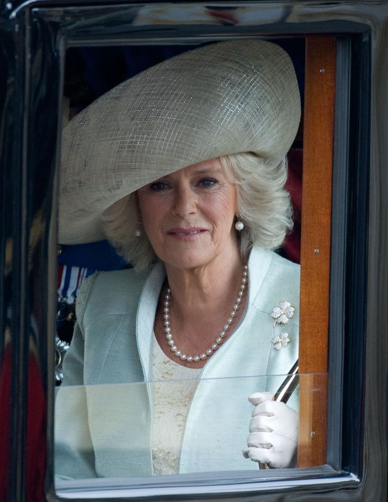 Camilla, now Queen Consort at Westminster Abbey on April 29, 2011 in London, England