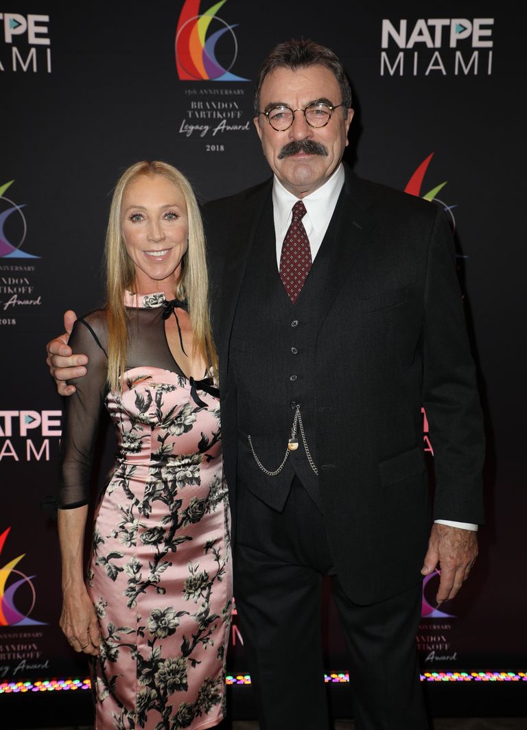 Jillie Mack and Tom Selleck are seen at the Brandon Tartikoff Legacy Awards at NATPE 2018