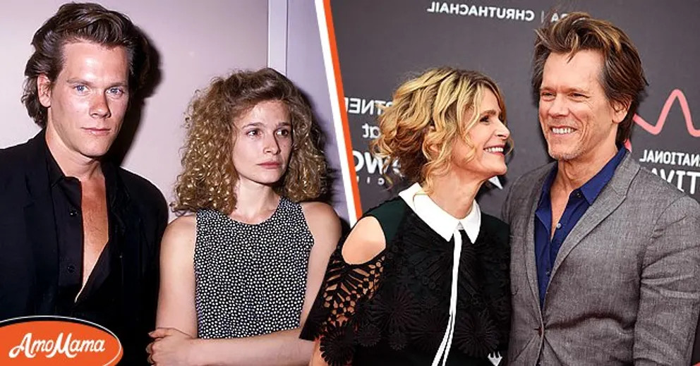 Kevin Bacon and actress Kyra Sedgwick attend the "Long Day's Journey Into Night" Opening Night Party on June 14, 1988 [left]. Kevin Bacon and Kyra Sedgwick attend the world premiere of "Story of a Girl" during the 71th Edinburgh International Film Festival at Cineworld on June 22, 2017 [right]. | Photo: Getty Images