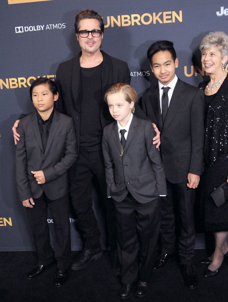 Pax Thien y Shiloh Nouvel Jolie Pitt, Brad Pitt, Maddox Jolie Pitt y Jane Pitt en el estreno de "Unbroken", el 15 de diciembre de 2014 en Hollywood, California. | Foto: Getty Images